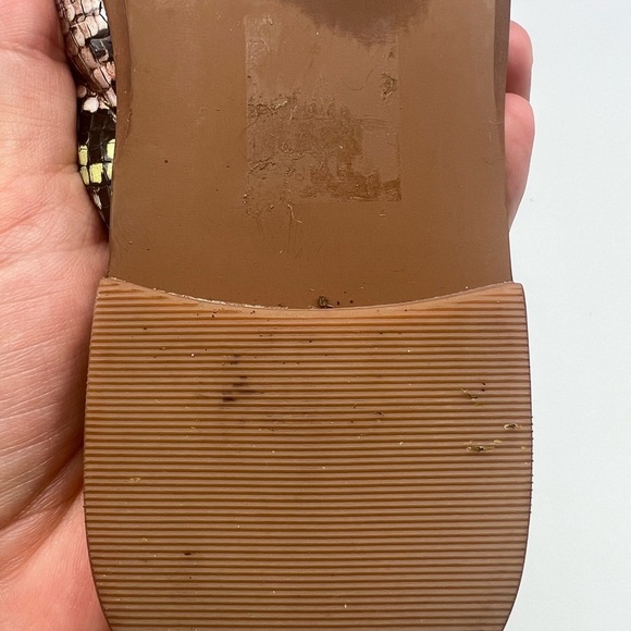 Madewell - The Skyler Colorful Snake Embossed Leather Slide On Sandal Size 6 - Picture 15 of 15